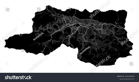 Caracas Map Detailed Vector Map Caracas Stock Vector (Royalty Free ...