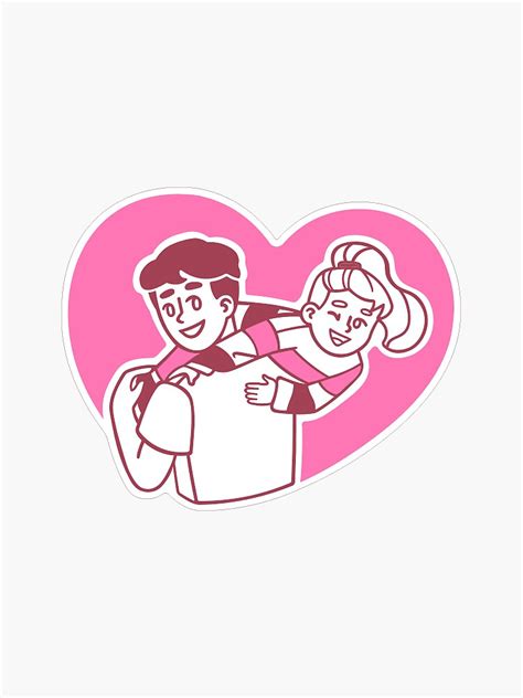 Father And Daughter Sticker By Digihouse Redbubble