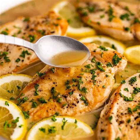 Chicken in White Wine Lemon Butter Sauce - Baking Mischief