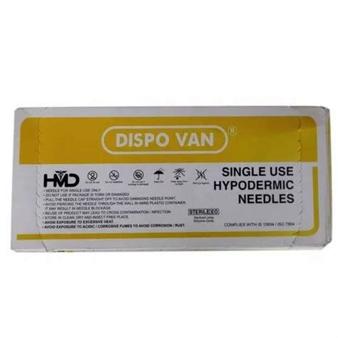 Dispo Van Single Use Hypodermic Needle Units At Rs In Panchkula