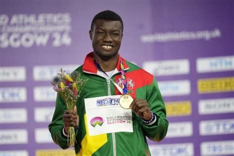 Athlétisme médaille dor pour lathlète burkinabè Hugues Fabrice