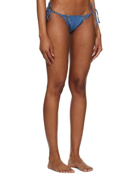 Agent Provocateur Blue Ellah Denim Bikini Bottoms Lyst