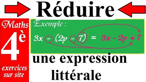 Maths Me R Gles Pour R Duire Une Expression Litt Rale Youtube