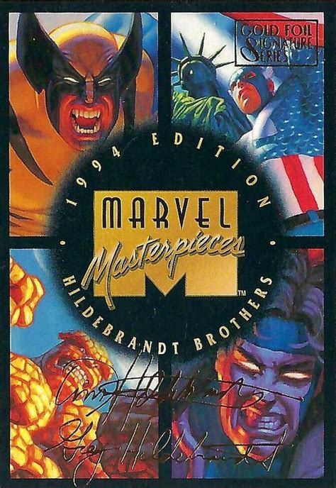 Mavin Marvel Masterpieces Gold Foil Signature Series Checklist