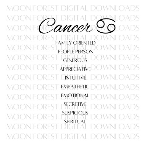 Cancer Traits SVG Zodiac Personality Traits Funny Svg - Etsy