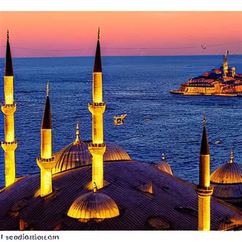 Photo Of Istanbul Realistic Golden Hour Golden Ratio Stable