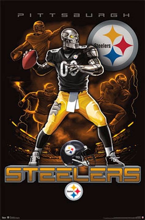 PITTSBURGH STEELERS QUARTERBACK 22 X 34 INCH POSTER – Bandwagonfanz Sports