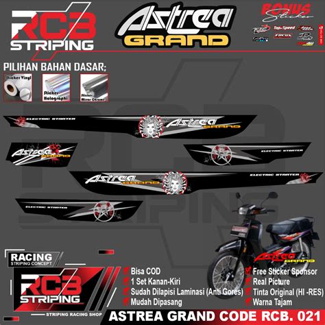 Jual Stiker Astrea Grand MEDUSA Sticker Striping Motor Astrea Grand