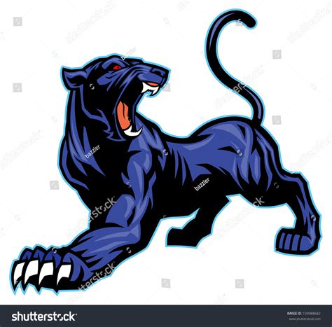 Black Panther Mascot Stock Vector Illustration 159988682 Shutterstock