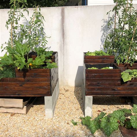 Carré potager 4 bacs en bois Achat vente de Jardinage potager pas