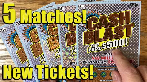 NEW TICKETS YES 5X 10 Cash Blast TEXAS LOTTERY Scratch Off