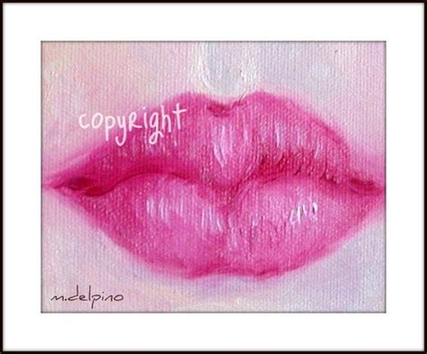 Pink Lips Kiss Romantic Mouth Oxxo Love Print By Artanddecorations