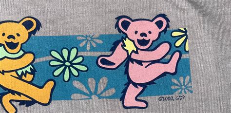 Vintage Grateful Dead Dancing Bears T Shirt Size Medium Rare Hard To