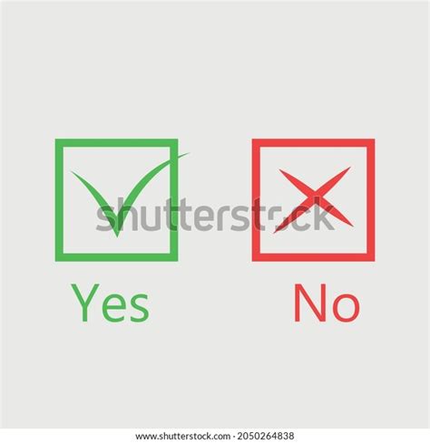 Yes No Rectangle Red Green Icon Stock Vector (Royalty Free) 2050264838 ...