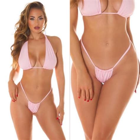 Comprar Tanga brasileña ajustable rosa Diseña tu bikini