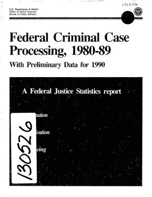 Fillable Online Bjs Federal Criminal Case Process With