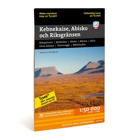 Calazo KEBNEKAISE ABISKO RIKSGRÄNSEN Fjällkarta Naturkompaniet