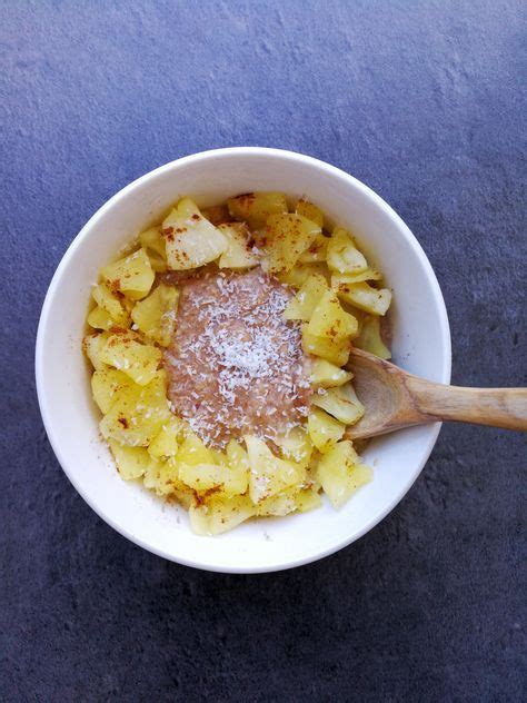 Porridge La Cannelle Et Aux Pommes Cuites Au Micro Ondes Poridge