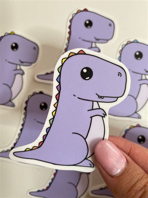 Pride Dinosaur Sticker LGBT Pride Sticker Lesbian Bisexual Abrosexual Genderfluid Gay