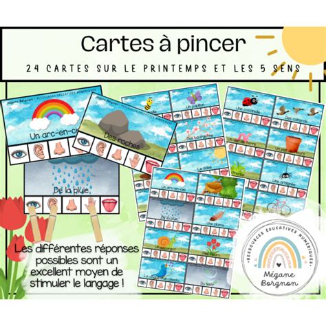 Cartes Pincer Printemps Et Sens