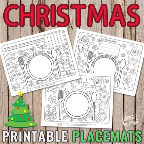 Free Printable Printable Christmas Placemats