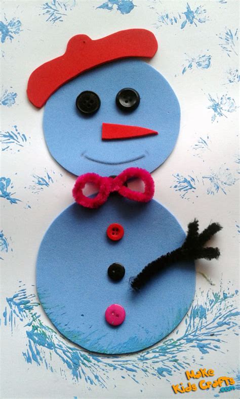 Decorative Foam Snowman Make Kids Crafts