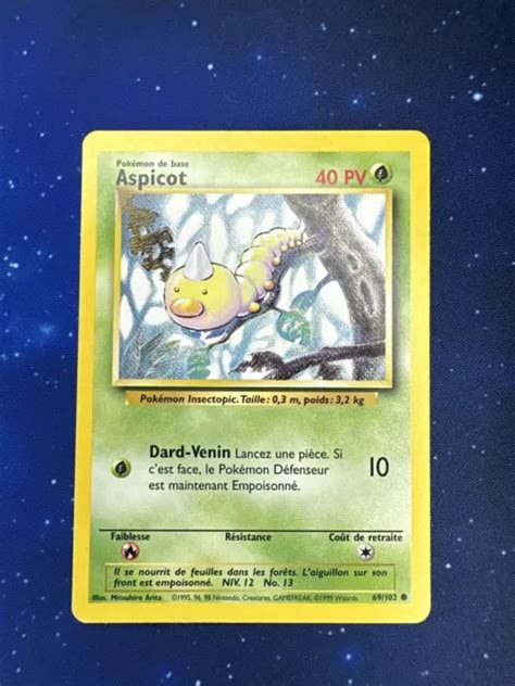 CARTE POKÉMON ASPICOT 69 102 Unlimited Set de Base Wizards EUR 4 00