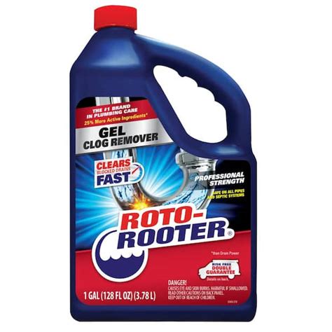 Roto Rooter 128 Oz Drain Gel Clog Remover Maximum Strength 351399