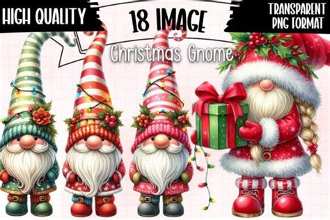 Festive Christmas Gnome Designs Graphics