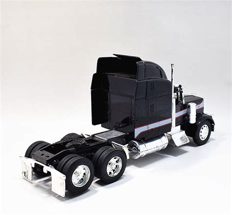 New Ray 1:32 Peterbilt 379 Semi Trailer Diecast Model Truck Black Gray ...