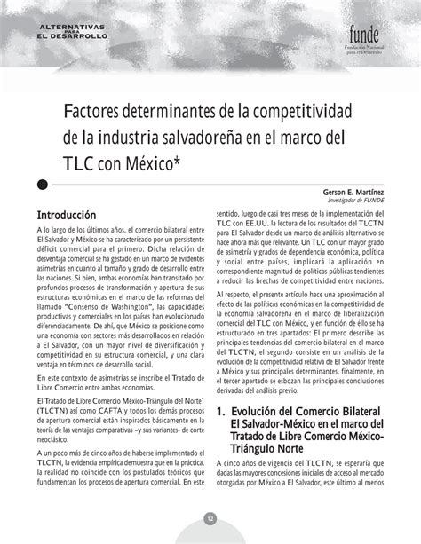 PDF Factores Determinantes De La Competitividad De La Industria