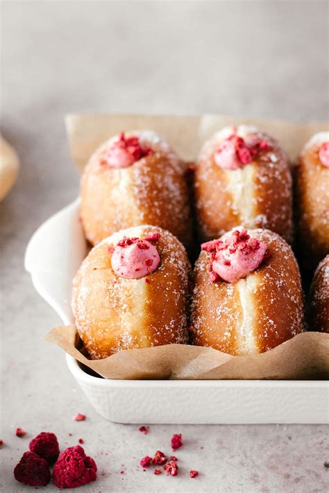 Raspberry Cheesecake Brioche Doughnuts Best Homemade Sugarsalted