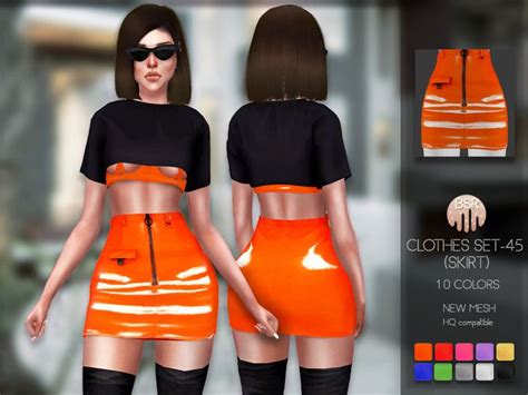 Busra Tr S Clothes Set Skirt Bd Sims Clothing Sims Mods