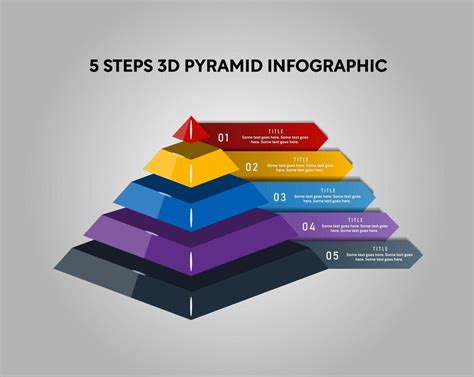 5 Steps 3d pyramid infographic 13740909 Vector Art at Vecteezy