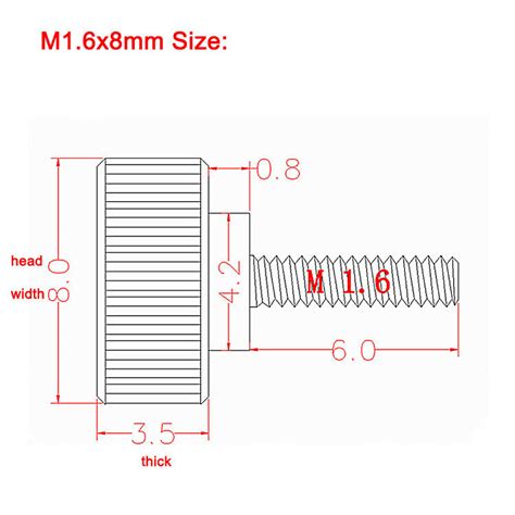 5pcs M1 6x3 4 5 6 8 10mm Electroplated Black Hand Twisted Knurled