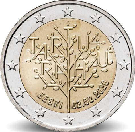 Estland Euro Verdrag Van Tartu Unc Theo Peters Numismatiek