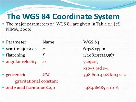 Geodetic Systems