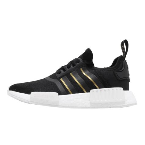 Adidas Wmns Nmd R Core Black Gold Metallic Fw Kicksonfire