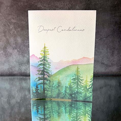 Deepest Condolences Instant Download Sympathy Card, Beautiful Mountains ...