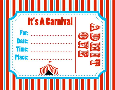 Free Carnival Ticket Template, Download Free Carnival Ticket Template ...