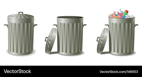 Trash Can Royalty Free Vector Image Vectorstock