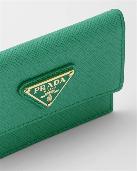 Mango Saffiano Leather Card Holder Prada