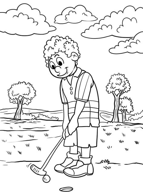 Jogo De Golfer Para Colorir Imprimir E Desenhar Colorir Me The Best