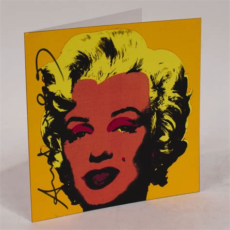 Marilyn gelbe Version Einladungskarte für eine Warhol Ausstellung 1981