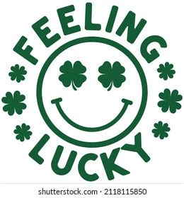 Smile Shamrock Svg