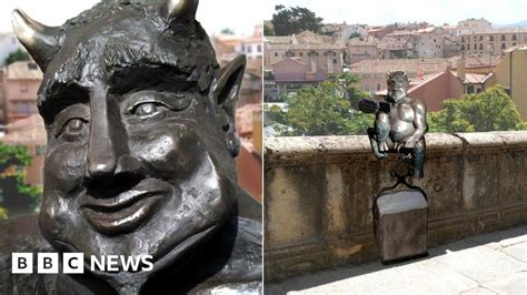 Spanish City Protests Against Too Friendly Devil Sculpture Bbc News