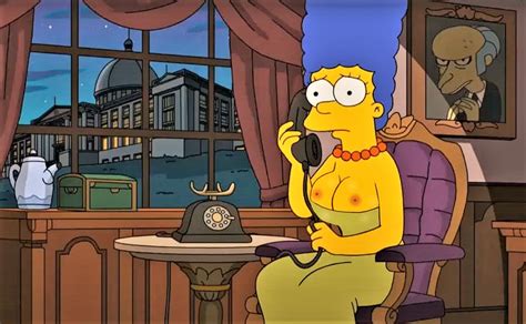 Busty Hentai Big Breasts Dress Erect Nipples Marge Simpson The