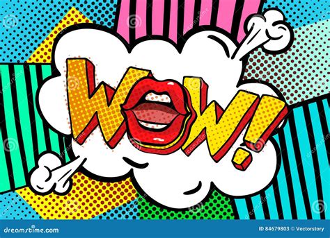 Wow Word Bubble Stock Vector Illustration Of Bubble