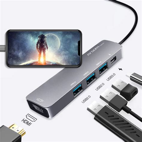 Hub Multipuerto Argom Axess En Usb C Con Puerto Hdmi X Usb Usb