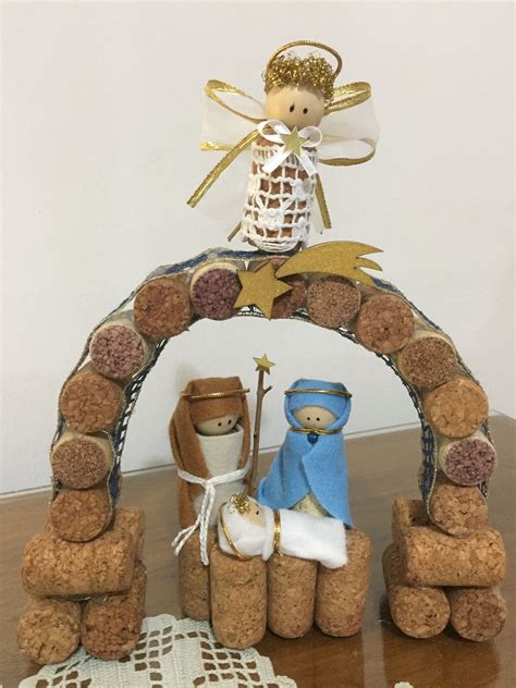 Pin by Yvona Krejčíčková on špunty Cork crafts christmas Nativity